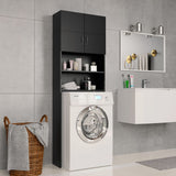 Vidaxl Washing Machine Armadio 64x25.5x190 cm Black in legno elaborato