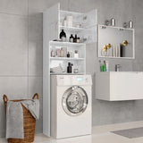 Vidaxl Washing Machine Cabinet 64x25.5x190 cm Bianco lucido