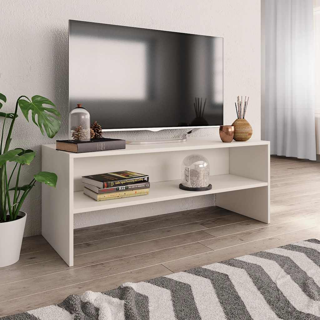 Vidaxl tv-meubel 100x40x40 cm bewerkt hout wit