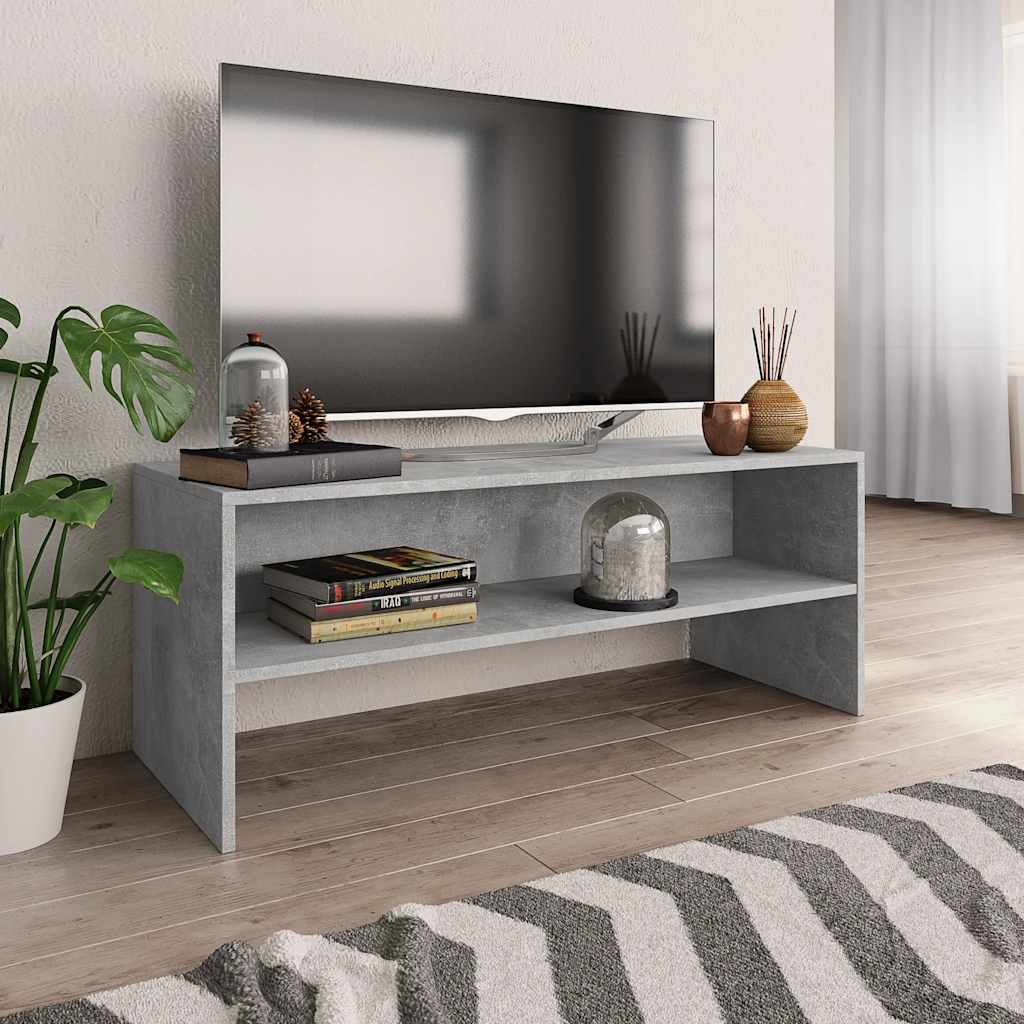 Vidaxl tv-meubel 100x40x40 cm bewerkt hout betongrijs