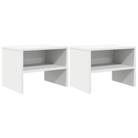 Vidaxl nachtkastjes 2 st 40x30x30 cm bewerkt hout wit