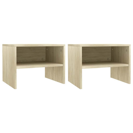 Vidaxl nachtkastjes 2 st 40x30x30 cm bewerkt hout sonoma eikenkleurig