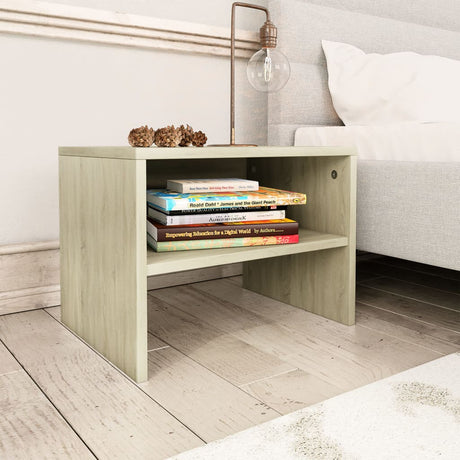 Vidaxl nachtkastjes 2 st 40x30x30 cm bewerkt hout sonoma eikenkleurig