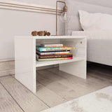 Vidaxl nachtkastje 40x30x30 cm bewerkt hout hoogglans wit