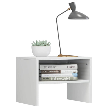 Vidaxl nachtkastjes 2 st 40x30x30 cm bewerkt hout hoogglans wit