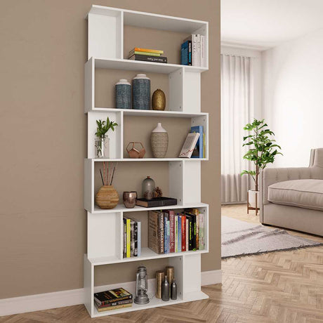 Vidaxl boekenkast kamerscherm 80x24x192 cm bewerkt hout wit