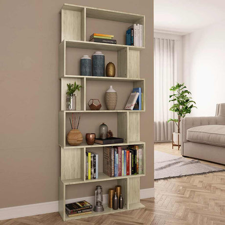 Vidaxl boekenkast kamerscherm 80x24x192 cm bewerkt hout sonoma eiken