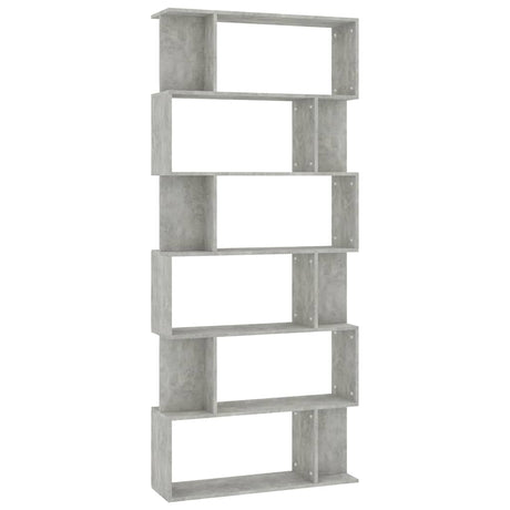 Vidaxl boekenkast kamerscherm 80x24x192 cm bewerkt hout betongrijs
