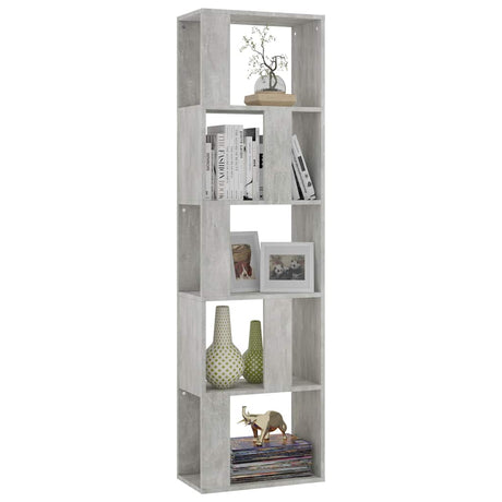 Vidaxl boekenkast kamerscherm 45x24x159 cm bewerkt hout betongrijs