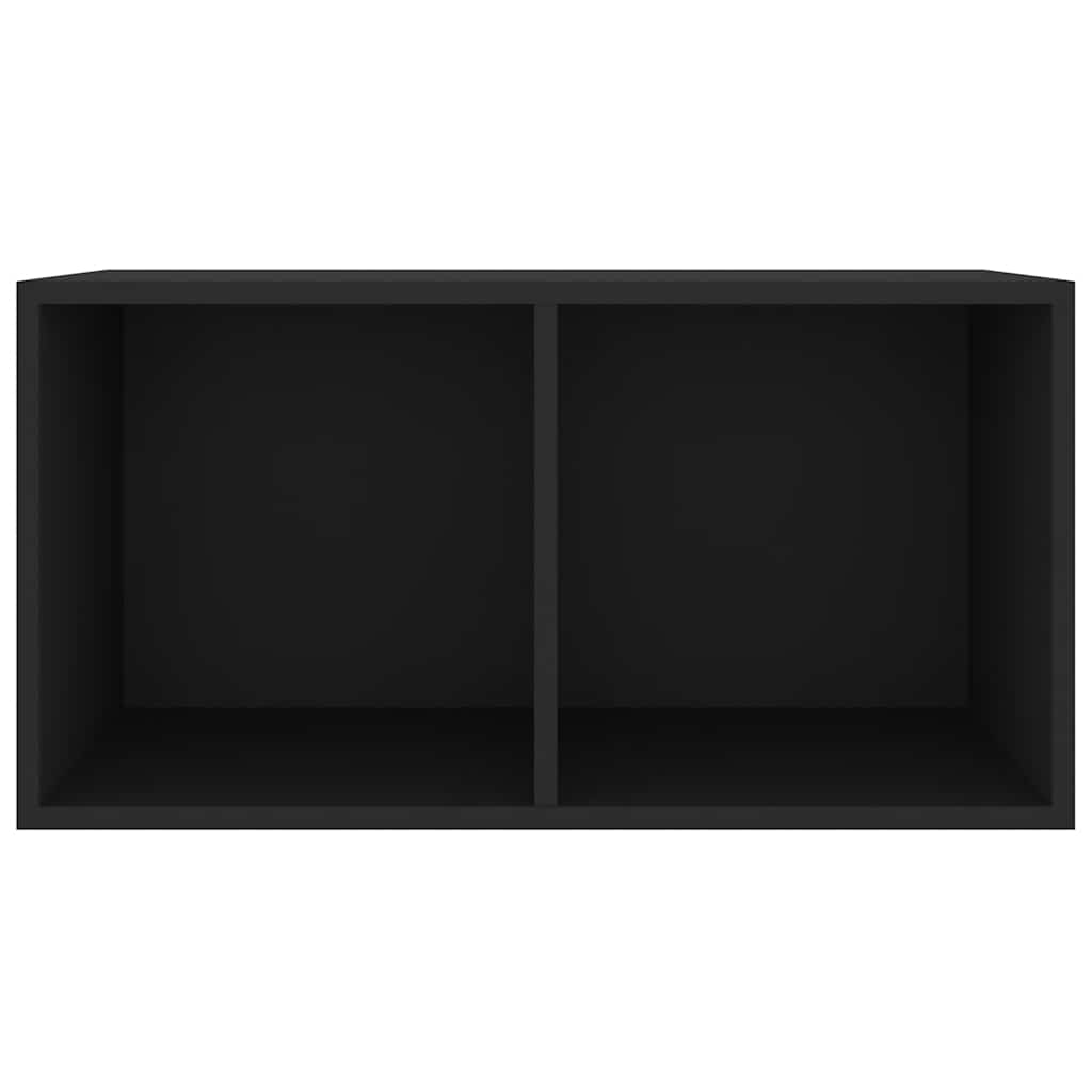 Vidaxl opbergbox voor lp's 71x34x36 cm bewerkt hout zwart