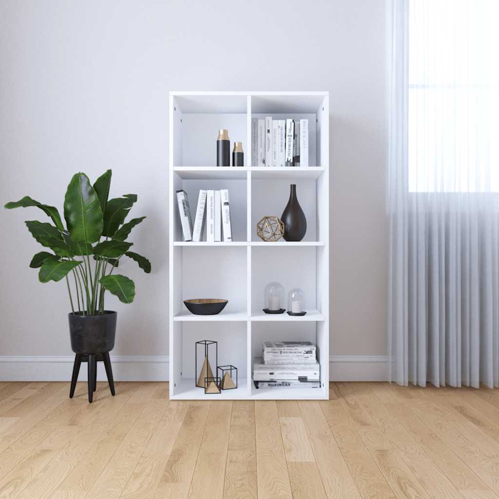 Vidaxl boekenkast dressoir 66x30x130 cm bewerkt hout wit