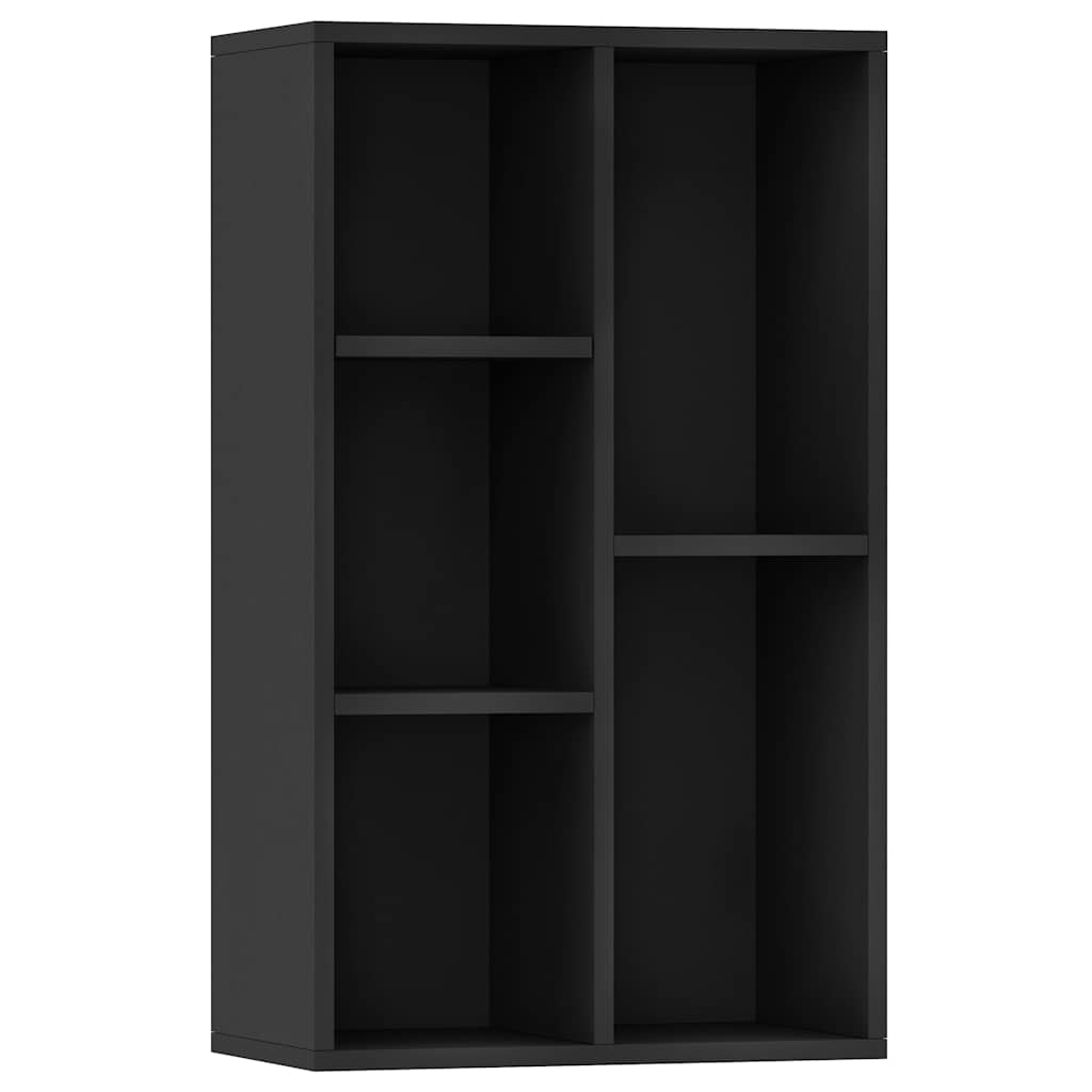 Vidaxl boekenkast dressoir 50x25x80 cm bewerkt hout zwart