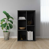 Vidaxl boekenkast dressoir 50x25x80 cm bewerkt hout zwart