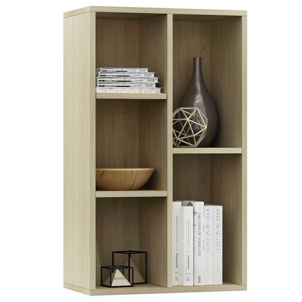 Vidaxl boekenkast dressoir 50x25x80 cm bewerkt hout sonoma eikenkleur