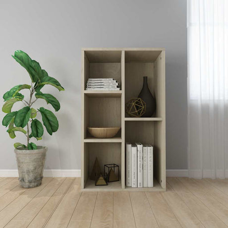 Vidaxl boekenkast dressoir 50x25x80 cm bewerkt hout sonoma eikenkleur