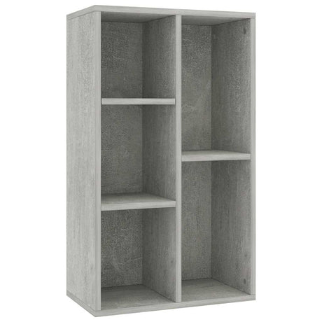 Vidaxl boekenkast dressoir 50x25x80 cm bewerkt hout betongrijs