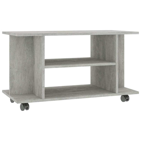 Vidaxl tv-meubel met wieltjes 80x40x45 cm bewerkt hout betongrijs