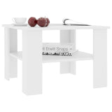 Vidaxl salontafel 60x60x42 cm bewerkt hout wit
