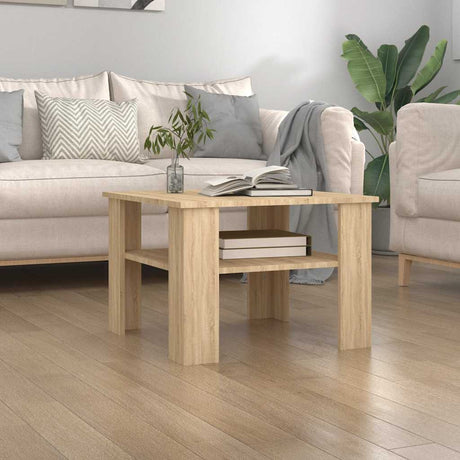 Vidaxl salontafel 60x60x42 cm bewerkt hout sonoma eikenkleurig