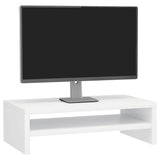 Vidaxl monitorstandaard 42x24x13 cm bewerkt hout hoogglans wit