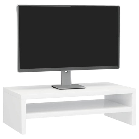 Vidaxl monitorstandaard 42x24x13 cm bewerkt hout hoogglans wit