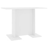 Vidaxl eettafel 110x60x75 cm bewerkt hout wit