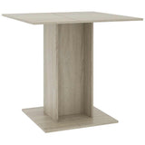 Vidaxl eettafel 80x80x75 cm spaanplaat sonoma eikenkleurig