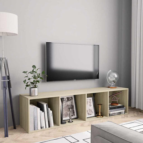 Vidaxl boekenkast tv-meubel 143x30x36 cm sonoma eikenkleurig