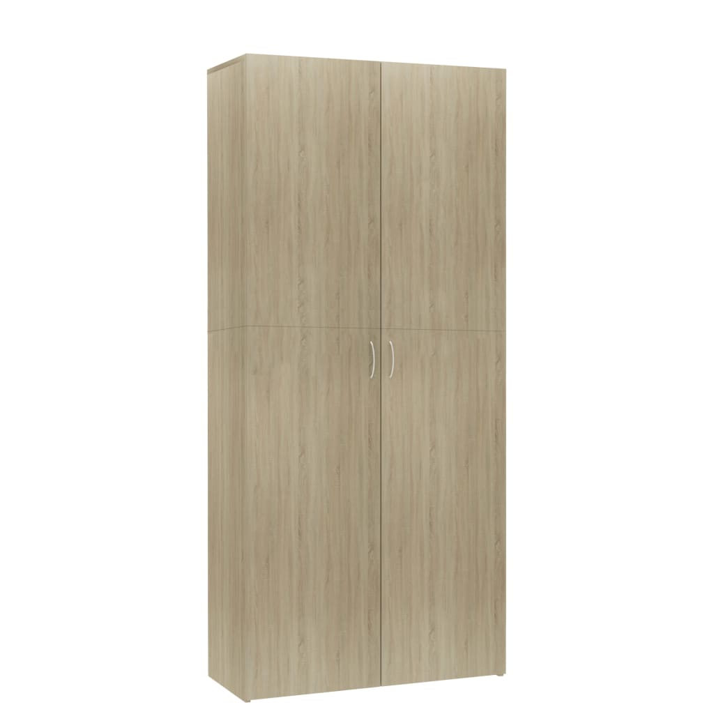 Vidaxl Schong Cabinet 80x33.5x180 cm Propertéiert Holz Sonoma faarweg