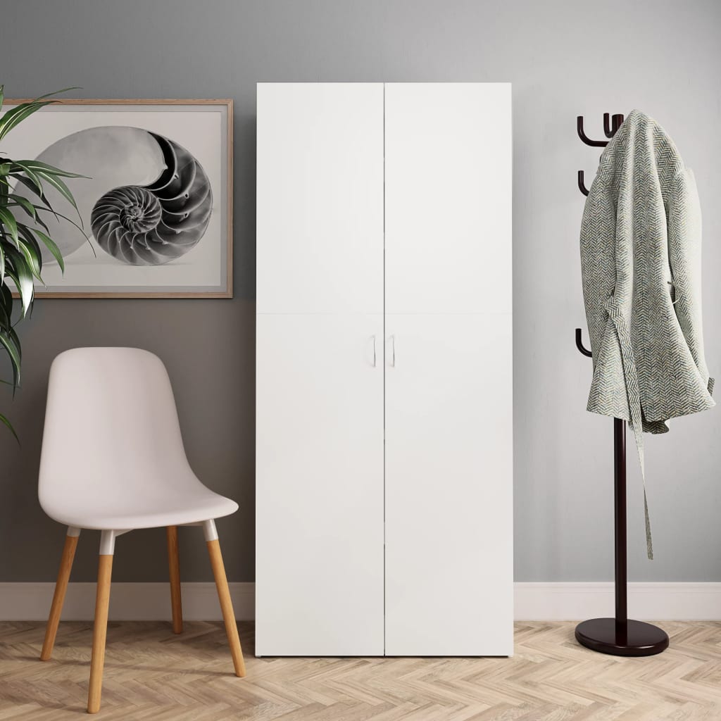 Vidaxl Cabinet da scarpe 80x35.5x180 cm Colore in legno bianco Sonoma Sonoma