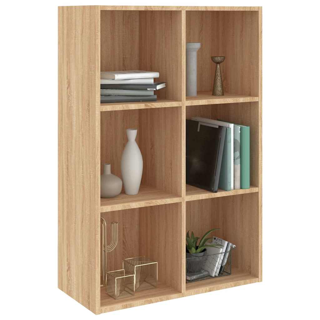 Vidaxl boekenkast dressoir 66x30x98 cm bewerkt hout sonoma eikenkleur