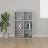 Vidaxl boekenkast dressoir 66x30x98 cm bewerkt hout betongrijs