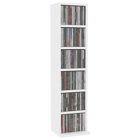 Vidaxl cd-kast 21x20x88 cm bewerkt hout wit