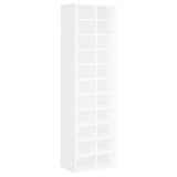 Vidaxl Shoe Cabinet 54x34x183 cm Forarbejdet træhvide