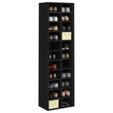 Vidaxl Shoe Cabinet 54x34x183 cm Property Wood Black