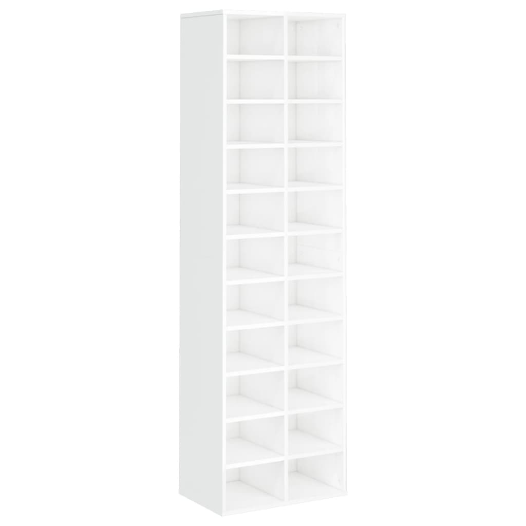 Vidaxl Shoe Cabinet 54x34x183 cm spånplade High -Gloss White