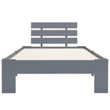 Vidaxl bedframe massief grenenhout grijs 90x200 cm