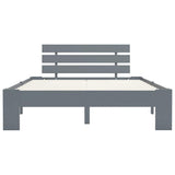 Vidaxl bedframe massief grenenhout grijs 140x200 cm