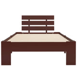 Vidaxl bedframe massief grenenhout donkerbruin 90x200 cm