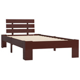 Vidaxl bedframe massief grenenhout donkerbruin 100x200 cm