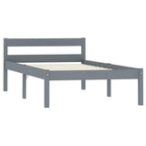Vidaxl bedframe massief grenenhout grijs 90x200 cm