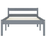 Vidaxl bedframe massief grenenhout grijs 100x200 cm