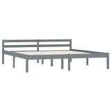 Vidaxl bedframe massief grenenhout grijs 160x200 cm