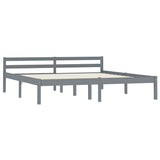 Vidaxl bedframe massief grenenhout grijs 180x200 cm