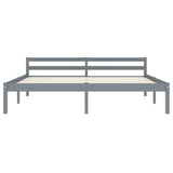 Vidaxl bedframe massief grenenhout grijs 180x200 cm