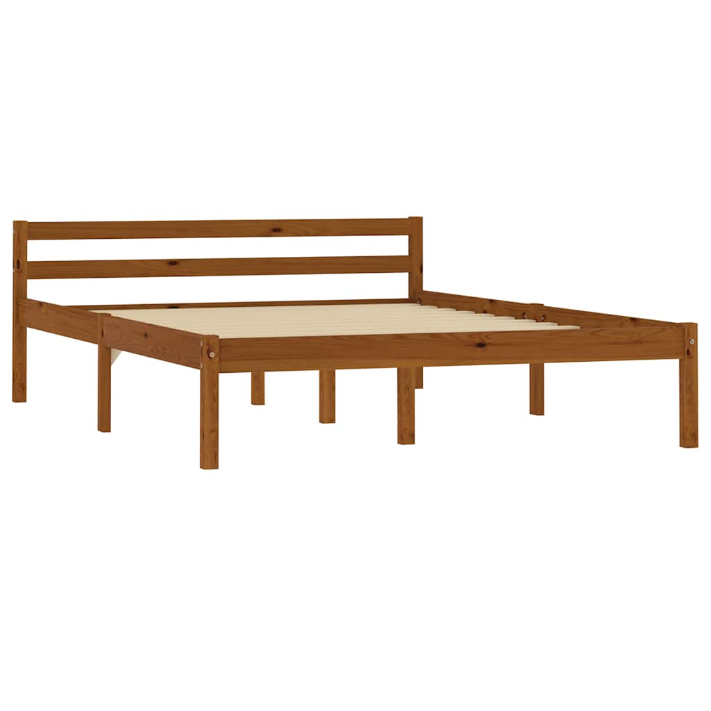 Vidaxl bedframe massief grenenhout honingbruin 140x200 cm