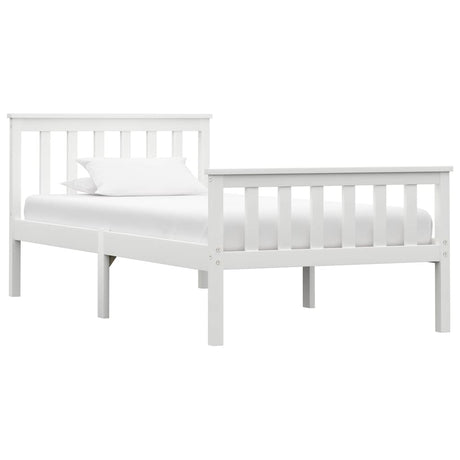 Vidaxl bedframe massief grenenhout wit 100x200 cm