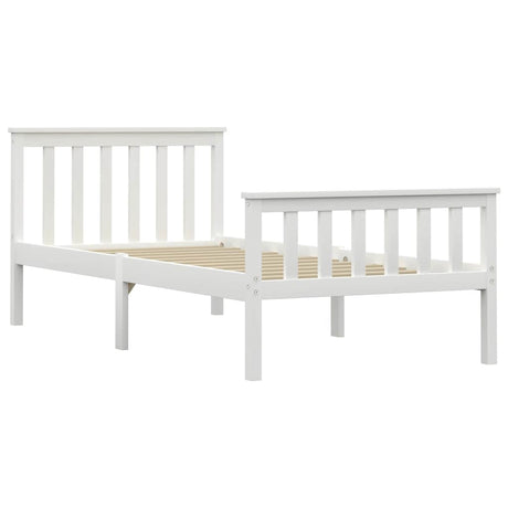 Vidaxl bedframe massief grenenhout wit 100x200 cm