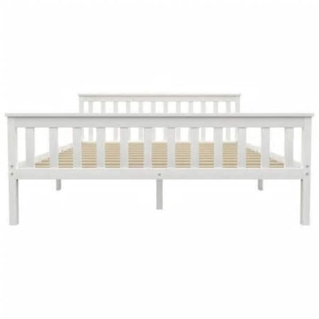 Vidaxl bedframe massief grenenhout wit 160x200 cm