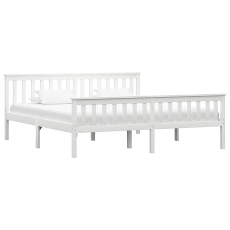 Vidaxl bedframe massief grenenhout wit 180x200 cm